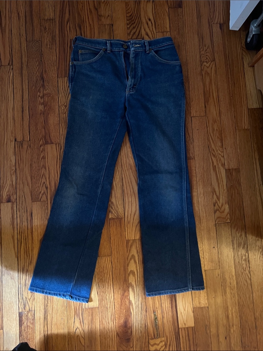 Vintage (90s?) Lee Straight Leg Dark Blue Jeans